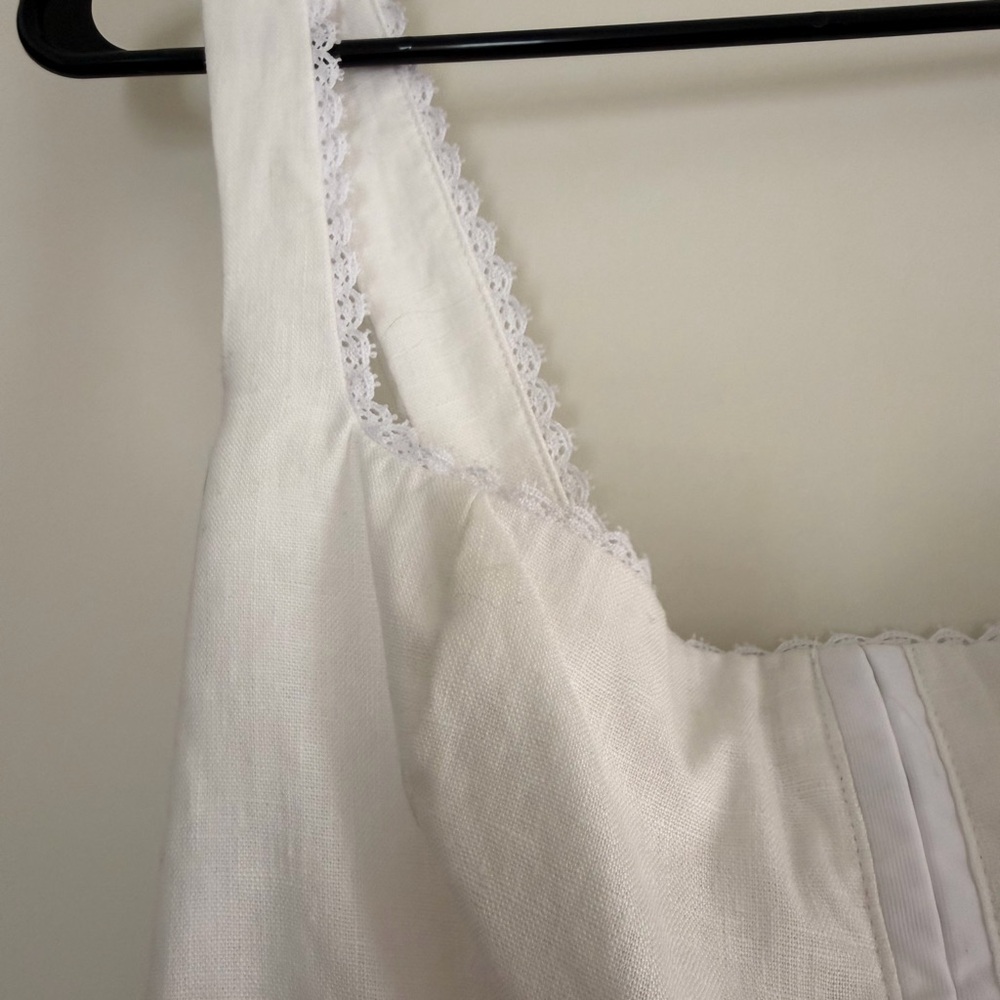 Reformation White Square-Neck Mini Dress - Picture 5 of 7